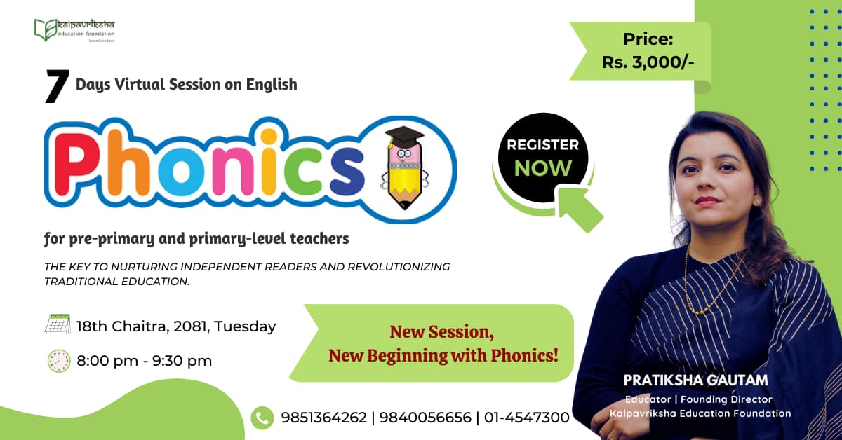 𝟕 𝗗𝗮𝘆𝘀 𝗩𝗶𝗿𝘁𝘂𝗮𝗹 𝗣𝗿𝗼𝗴𝗿𝗮𝗺 𝗼𝗻 𝐄𝐧𝐠𝐥𝐢𝐬𝐡 𝐚𝐧𝐝 𝐍𝐞𝐩𝐚𝐥𝐢 𝗣𝗵𝗼𝗻𝗶𝗰𝘀